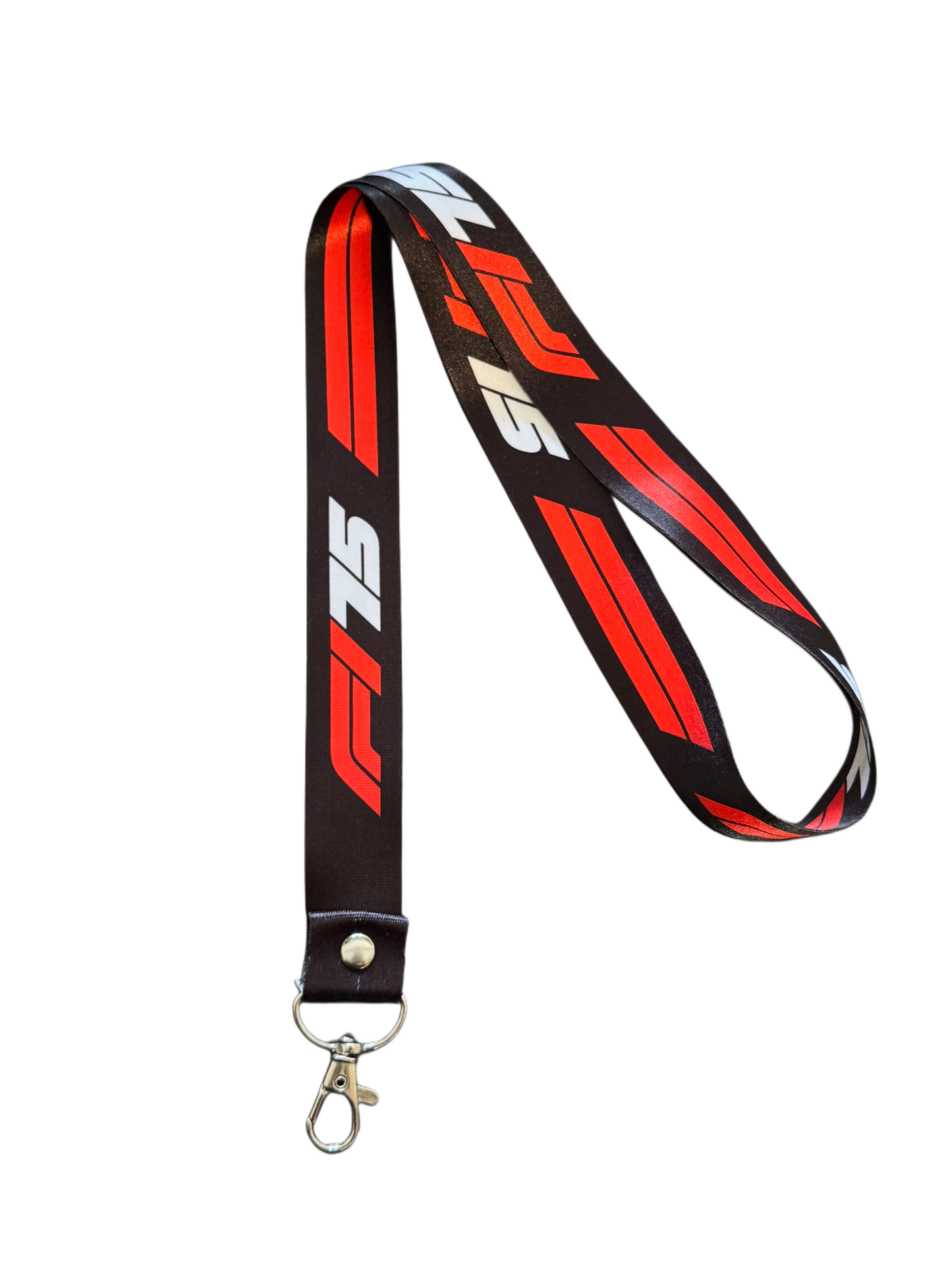 Lanyard F1 75 Negro - Rojo