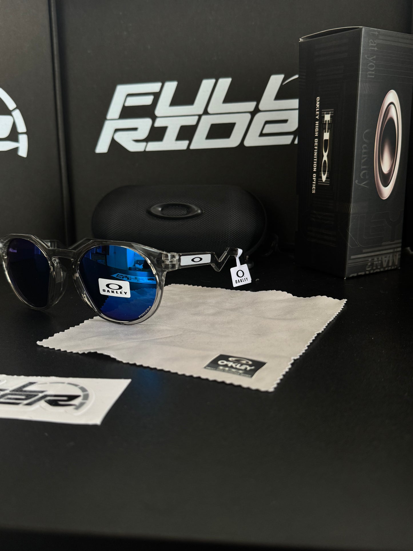 Lentes Tipo C Transparente - Azul